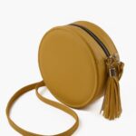 Yellow circle cross-body bag