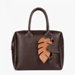 Dark brown mini bowling bag