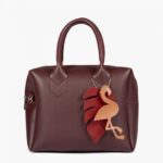 Burgundy mini bowling bag