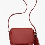 Maroon saddle bag