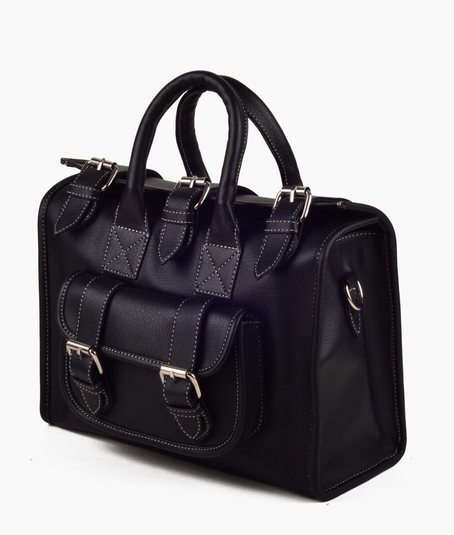 Charcoal satchel bag