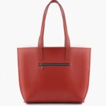 Red long handle tote bag