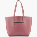 Pink long handle tote bag
