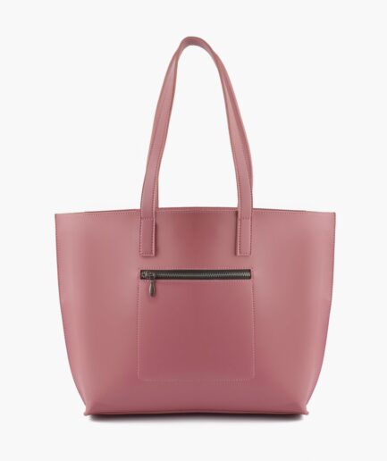 Pink long handle tote bag