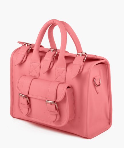 Rose pink satchel bag