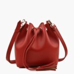Red bucket bag