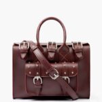 Burgundy wilderness satchel bag