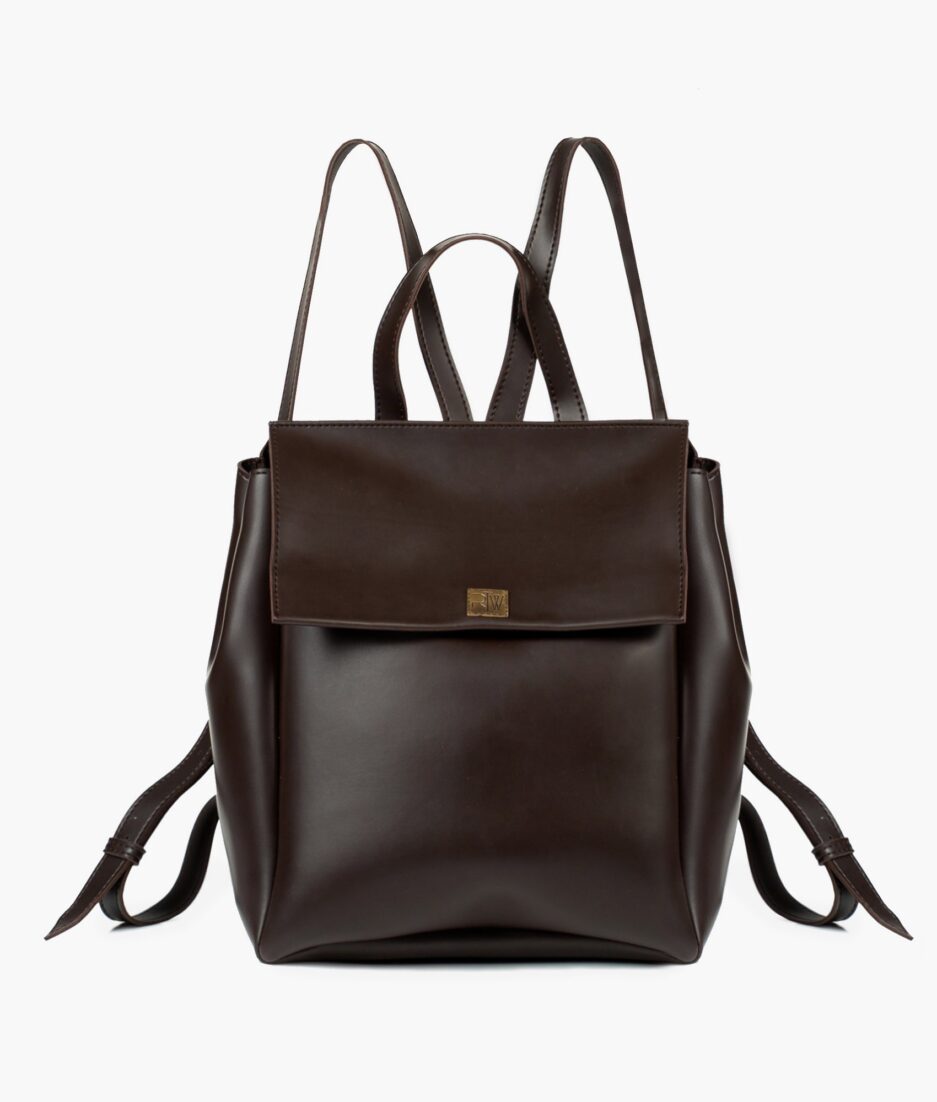 Dark brown mini backpack