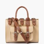 Off-white with brown wilderness satchel bag