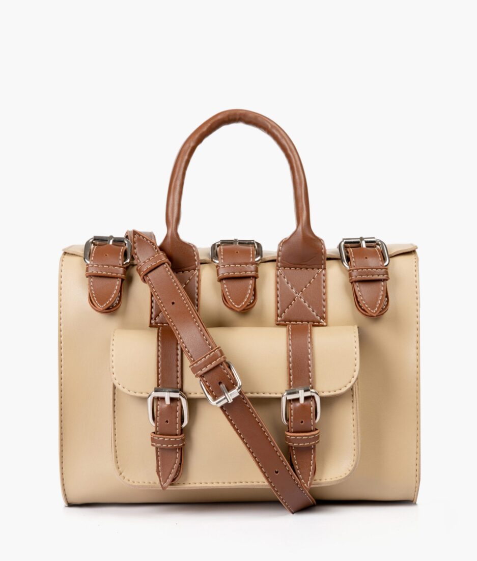 Off-white with brown wilderness satchel bag