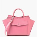 Pink top-handle bag
