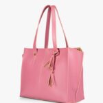 Pink over the shoulder tote bag