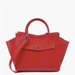 Red top-handle bag