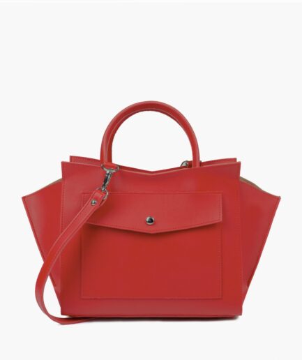Red top-handle bag