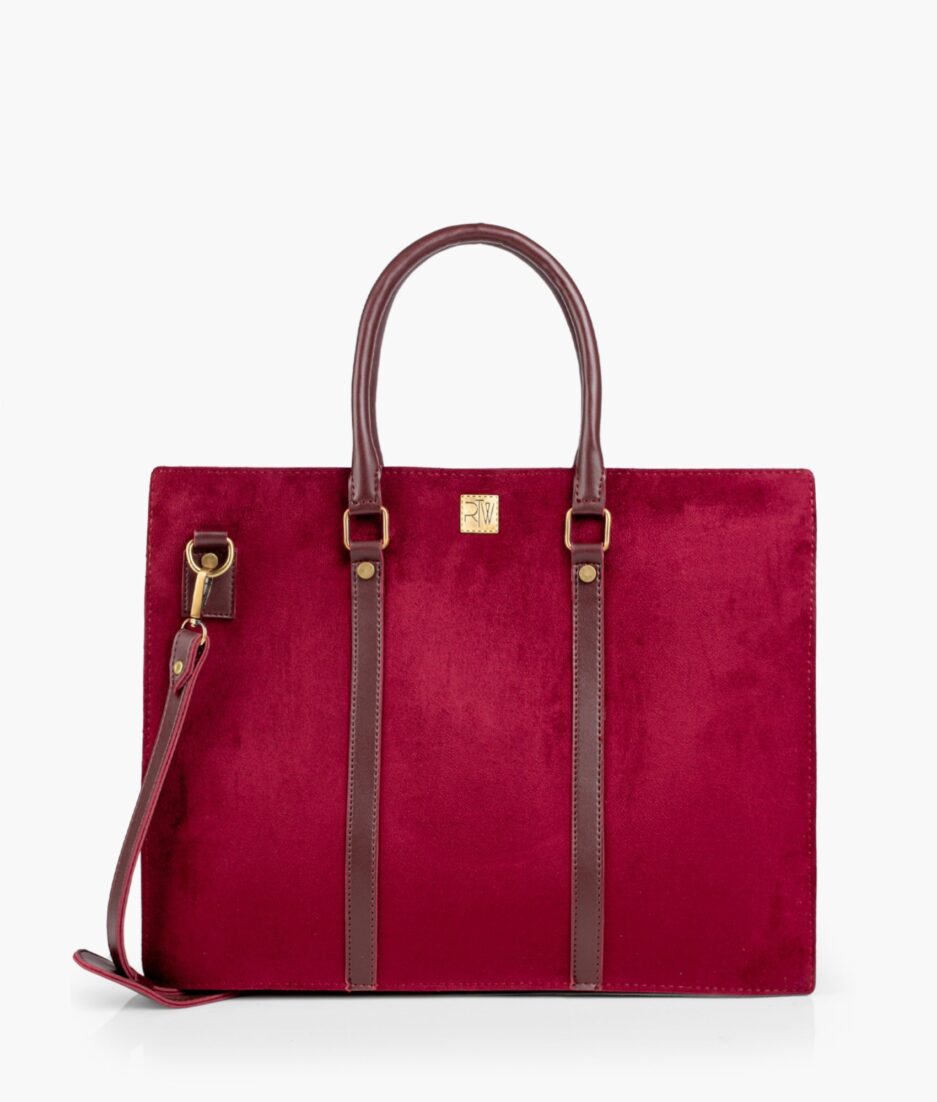 -34% Have Questions?Ask us BURGUNDY SUEDE LAPTOP BAG