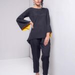 Black and yellow suit