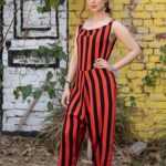 Tangerine Stripes Jumpsuit