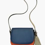 COLOR BLOCKING SADDLE BAG