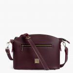 BURGUNDY DOME CROSS-BODY BAG