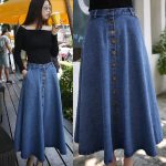 Heigh Waist Denim Skirt