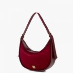BURGUNDY SUEDE HOBO BAG