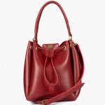 MAROON DRAWSTRING BUCKET BAG
