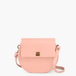 PINK CROCODILE SADDLE BAG