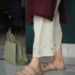 MIRROR TULIP SHALWAR (TRE-21006)- OFF WHITE