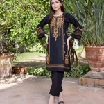 2 Pc embroidered cotton