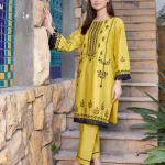 2 Pc embroidered cotton