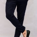 GLOSSY DARK BLUE CHINOS